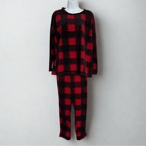 Sonoma Red and Black Plaid Sleepwear Top - Cozy Knit